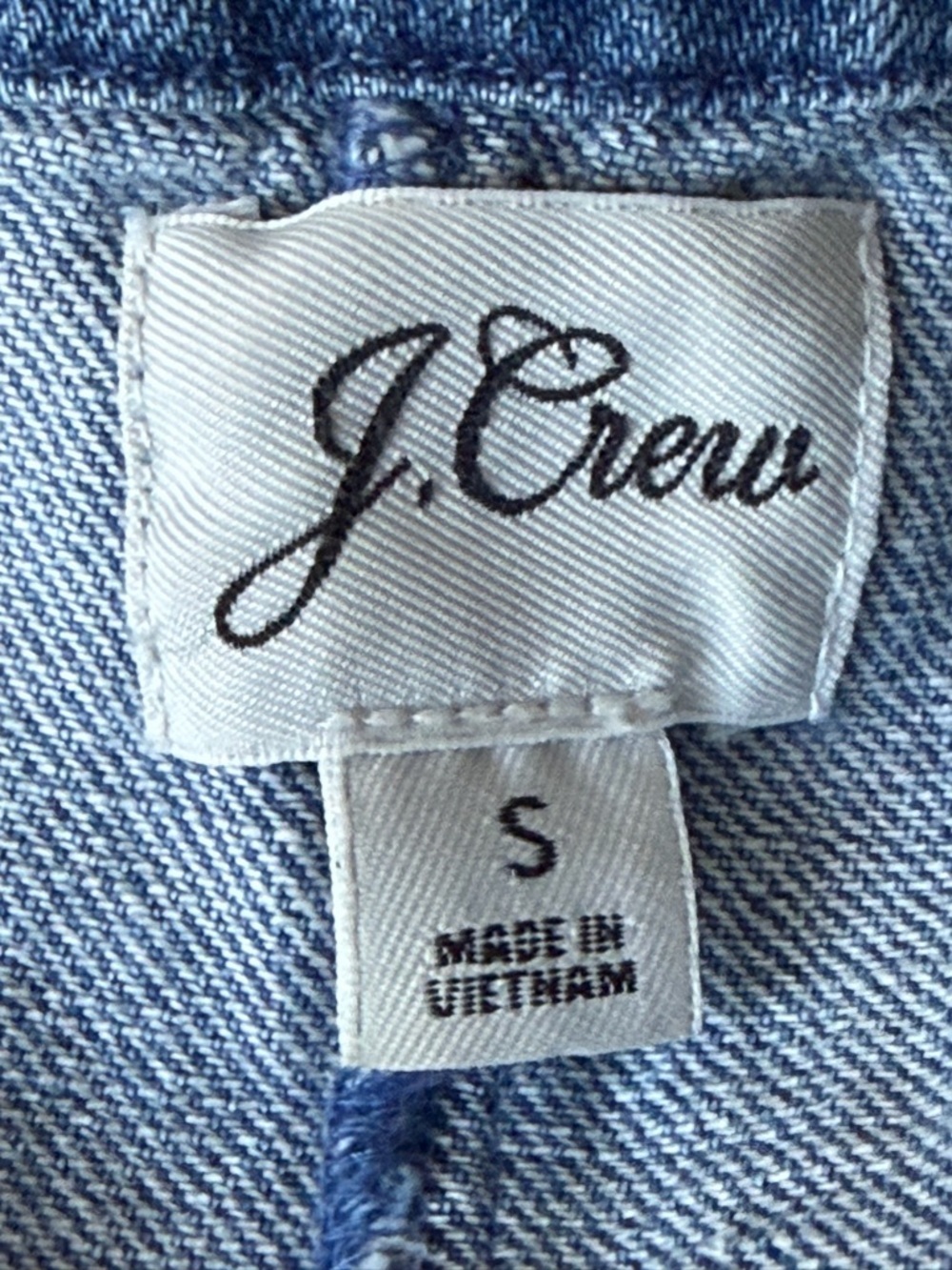 J. Crew Denim Square-Neck Puff Sleeve Blouse Blue linen cotton 54648 - Picture 12 of 14